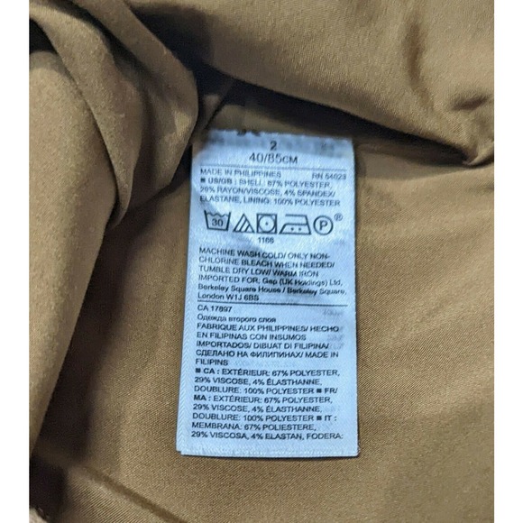 Banana Republic Button Front Skirt Size 2 Heritage Collection Pockets - Picture 6 of 8